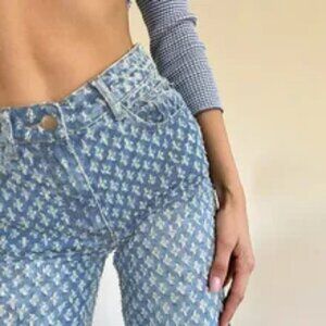 Adika Distressed All Over 28" Waist Skinny High Waist Denim Jeans